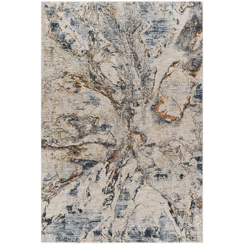 Abstract Indoor Rug, Rectangle 2'7" x 4'