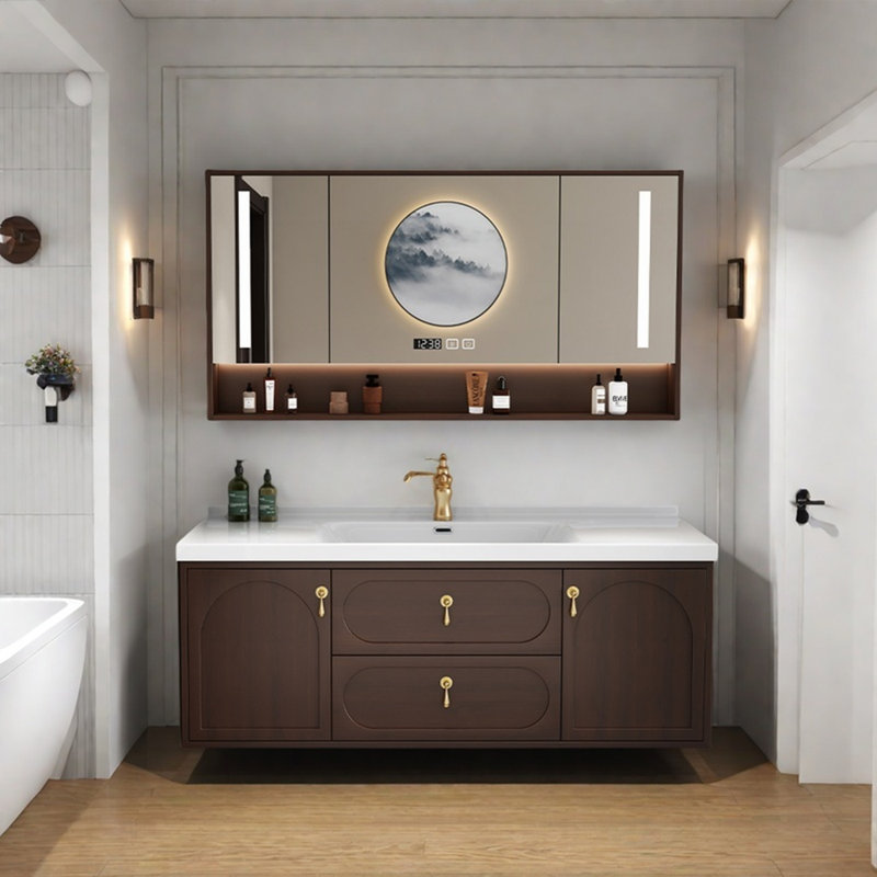 Chinese style bathroom cabinet light luxury, 21.65" H x 47.24" W x 21.65" D