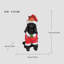 Statue de Noël chien caniche avec tenue de père Noël