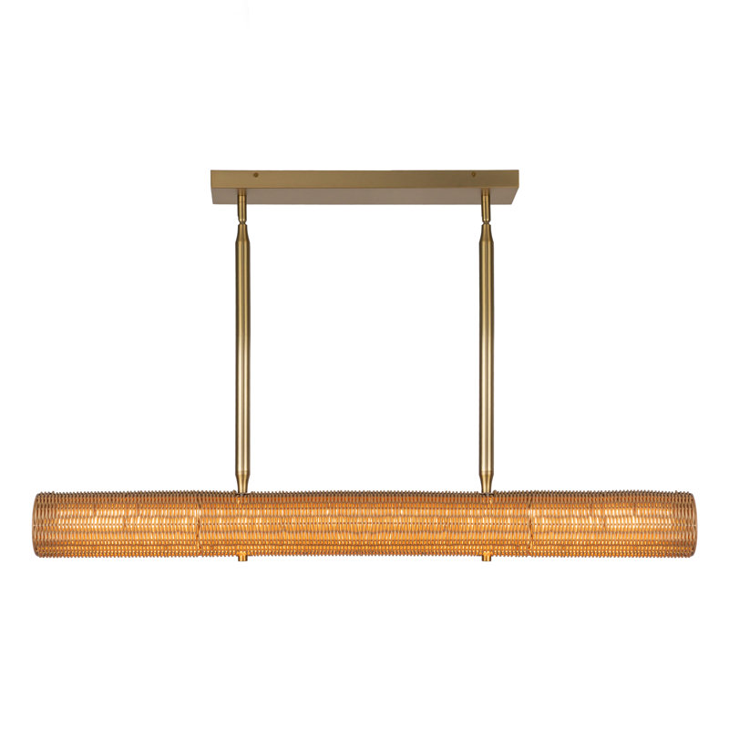 Luminaire suspendu linéaire 42 po Maris, Doré