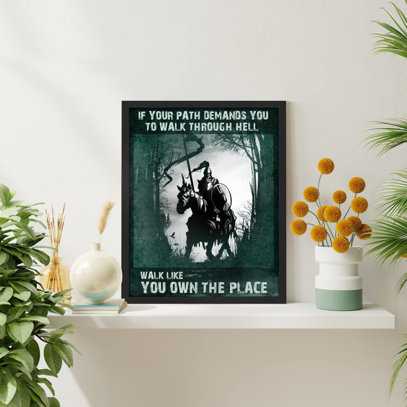 «Dark Green Black And Green Knight» sur, Naturel, H 16 po x l 12 po