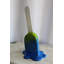 Abstrait géométrique vert et bleu Kemely en fibre de verre 9 po x 12 po x H 24 po