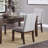 Dark Cherry Finish 5pc Dining Set Table and 4 Side Chair Chenille Upholstery Functional Drawers Table Wooden Funiture Dining Kitchen Set