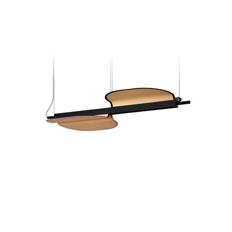 Omma 2 - Light LED Pendant, Matte Black, Natural Beech