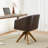 Chenille Upholstered Swivel Chair-1441659825