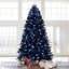 Arbre de Noël noir de 7 pi avec 450 lumières DEL blanches, arbre artificiel en PE + PVC à 1916 pointes pour décoration d'Halloween et des Fêtes, structure à charnières avec support en métal stable-1589924184