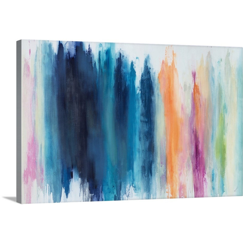 « pastel crayons », peinture sur toile, Toile tendue, H 12 po x l 18 po x P 1,25 po