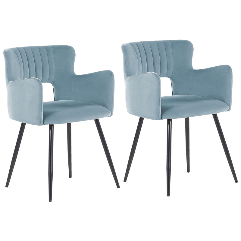 Kirssy Upholstered Dining Chair, Light Blue