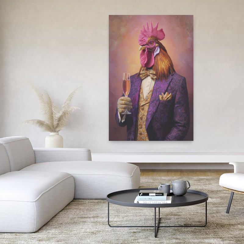 Art contemporain, oiseau contemporain, H 60 po x l 40 po
