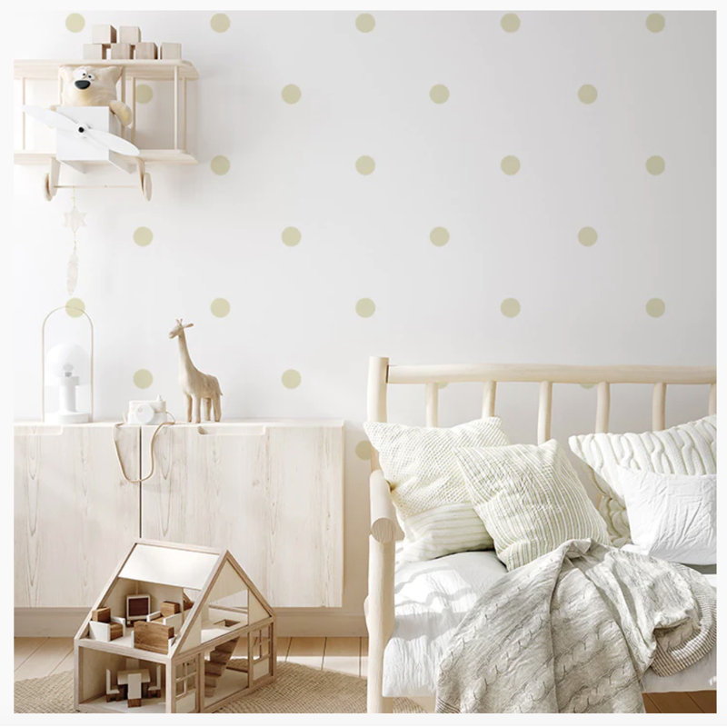 Abstract Non-Wall Damaging Wall Decal, Beige