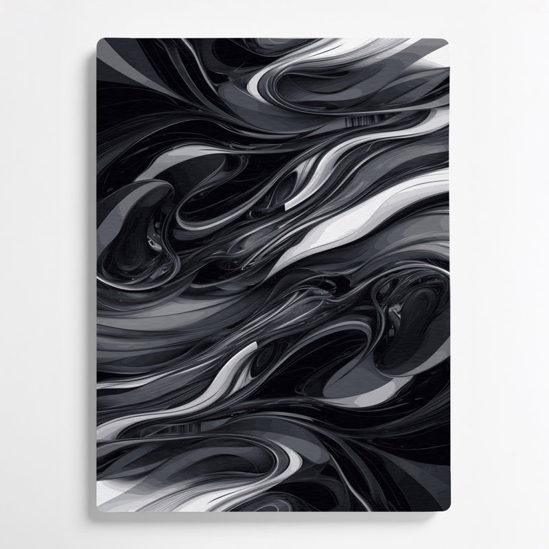 Art numérique gris abstrait numérique 54, H 30 po x l 20 po