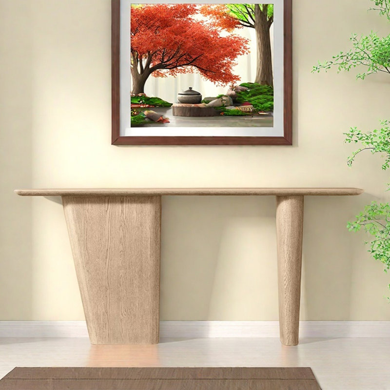 Table d'entrée en chêne massif American Country Style, H 33,9 po x l 48 po x P 11,8 po