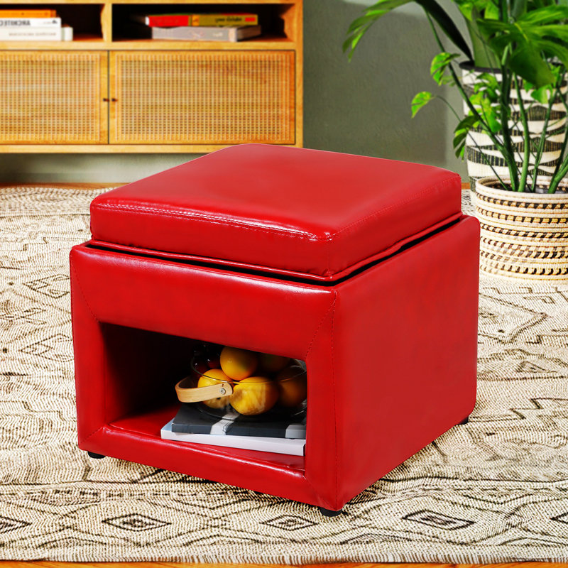 Table basse Coler, Noir, Rouge
