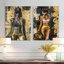«Gold Gym Model Peak Performance I», ensemble de 2 reproductions d'art mural en métal