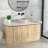 16" Round Ceramic Vessel Bathroom Sink, Modern Above-Counter Vanity Basin, No Faucet Hole, for Contemporary Bathrooms-110296558