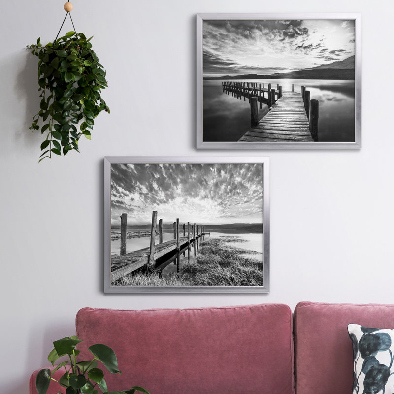 Reproduction de photo sur toile, Toile avec cadre argenté, Pas de tapis