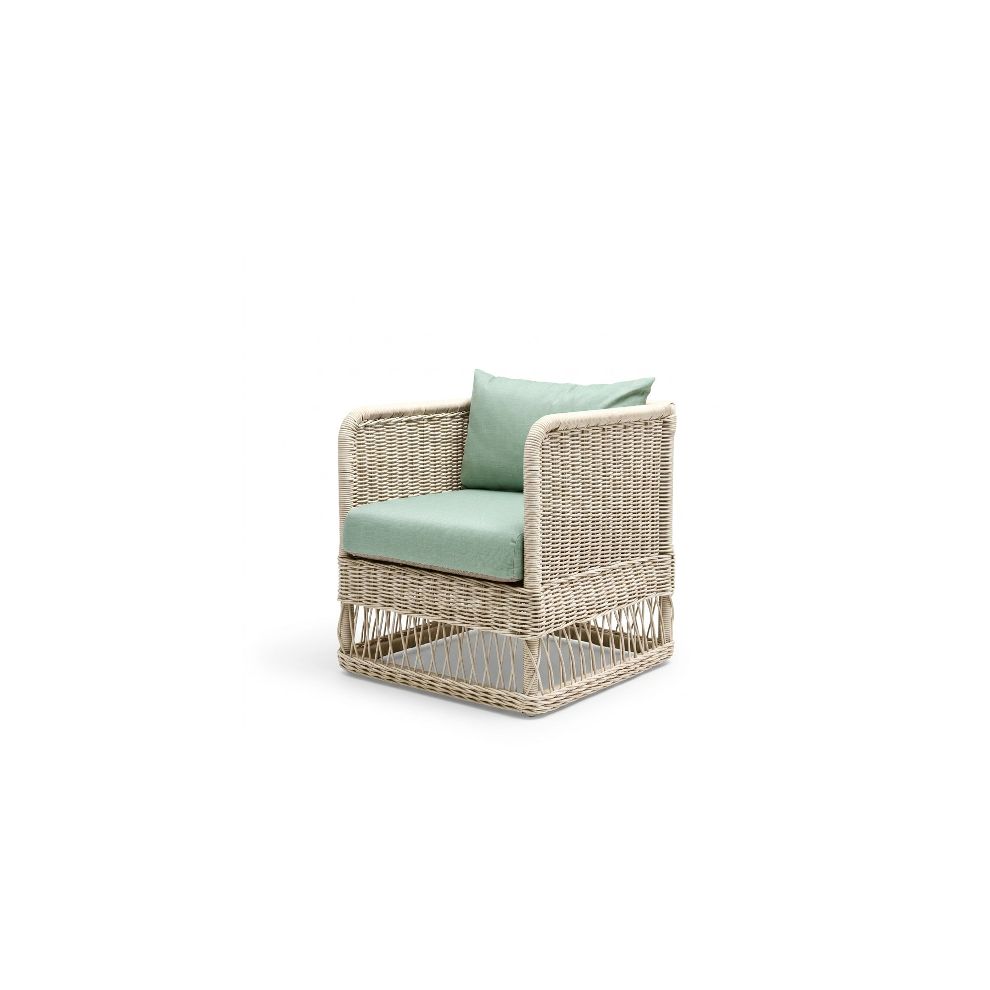 Margot Pebble Outdoor Patio Club Chairs, White, Canvas Spa