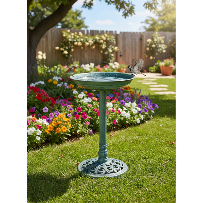 Plastic Birdbath, Light Green