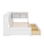 Lit de jour simple avec tiroirs, armoires et port USB-138074410