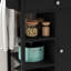 Rolling Kitchen Cart with Storage Cabinet, Drawer, Top-1340042556