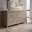 Commode combinée en bois massif à 6 tiroirs Harleen-66425934