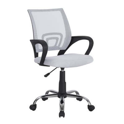 Kryztal Mesh Office Chair, Height Adjustable Desk Chair, Ergonomic Swivel Small Desk Chair with Armrest, Office Chair with Lumbar Support
