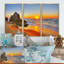 «Beautiful Sunrise by Beach in Tathra», reproduction sur toile flottante 3 pièces-1831369679-1831369680