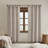Anaheim Brown Plaid Faux Leather Tab Top Single 50x84" L Curtain Panel with Fleece Lining-1346895084-1414683147