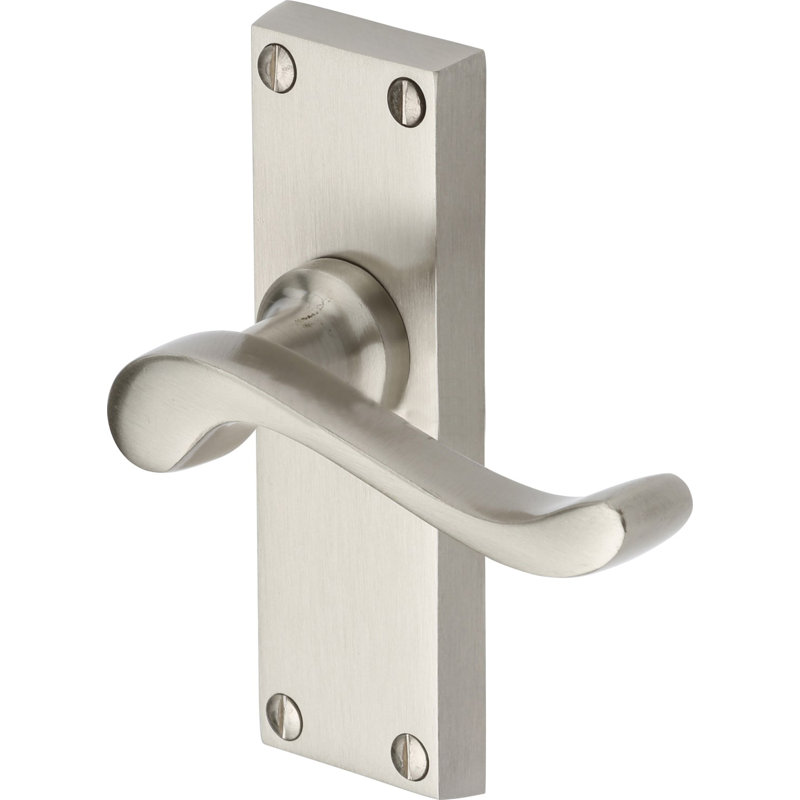 Heritage Brass Heritage Door Handle Lever Latch Bedford Design, Satin Nickel