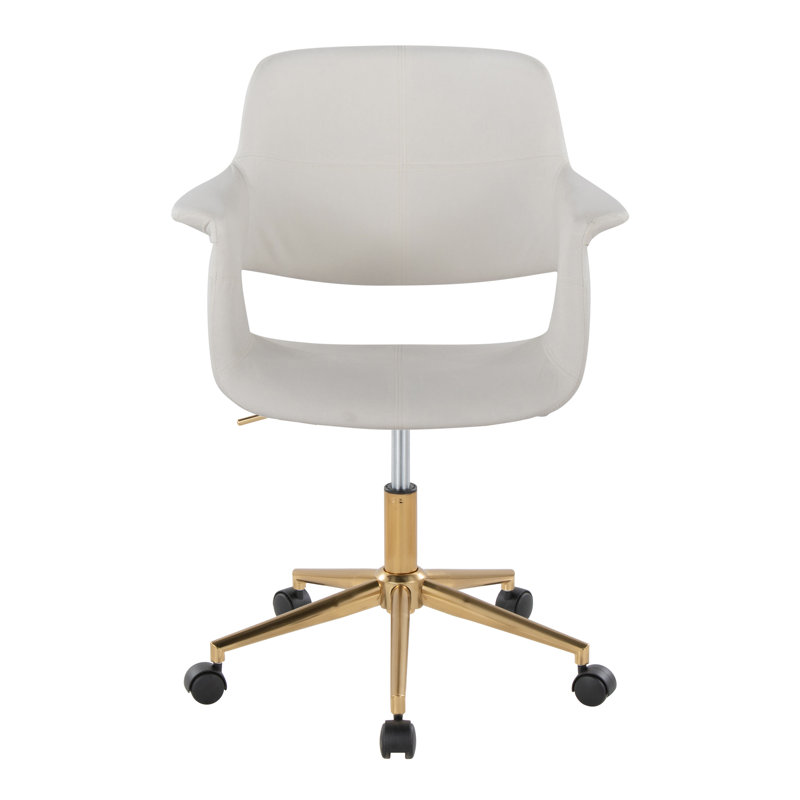 Chaise de bureau Ammaria, Crème