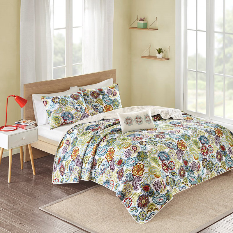 Literie Rhydian, Courtepointe simple / simple TG + 2 taies décorat