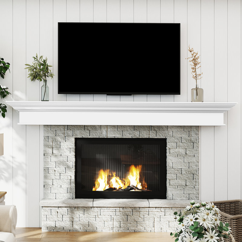Fireplace Mantel, 72", White
