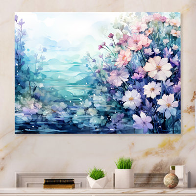 Flowers Under Water - Fantasy Metal Wall Art MT133774