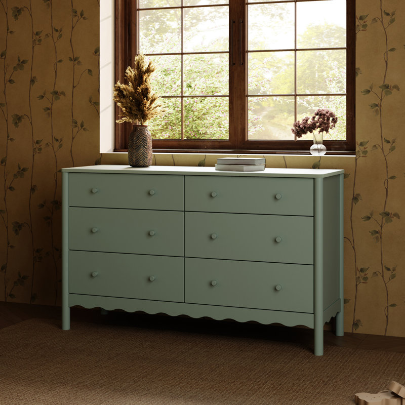Swell 6-Drawer Assembled Dresser, White