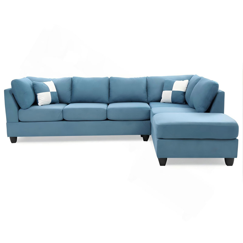 Canapé modulaire Malone (sans repose-pieds), AQUA, Bleu aqua