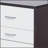 White and Black 3-Drawer Rectangular Accent Table with Spacious Storage and Versatile Design for Modern Interiors
