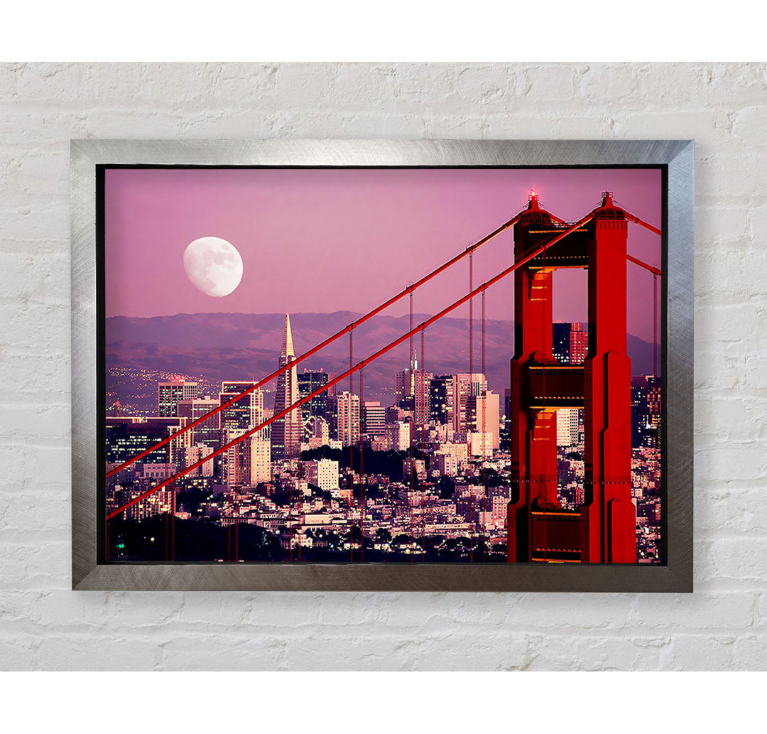 San Francisco Moonlit View - Einzelner Bilderrahmen Kunstdrucke