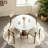 5-Piece 47.2" Round Extendable Dining Table Set