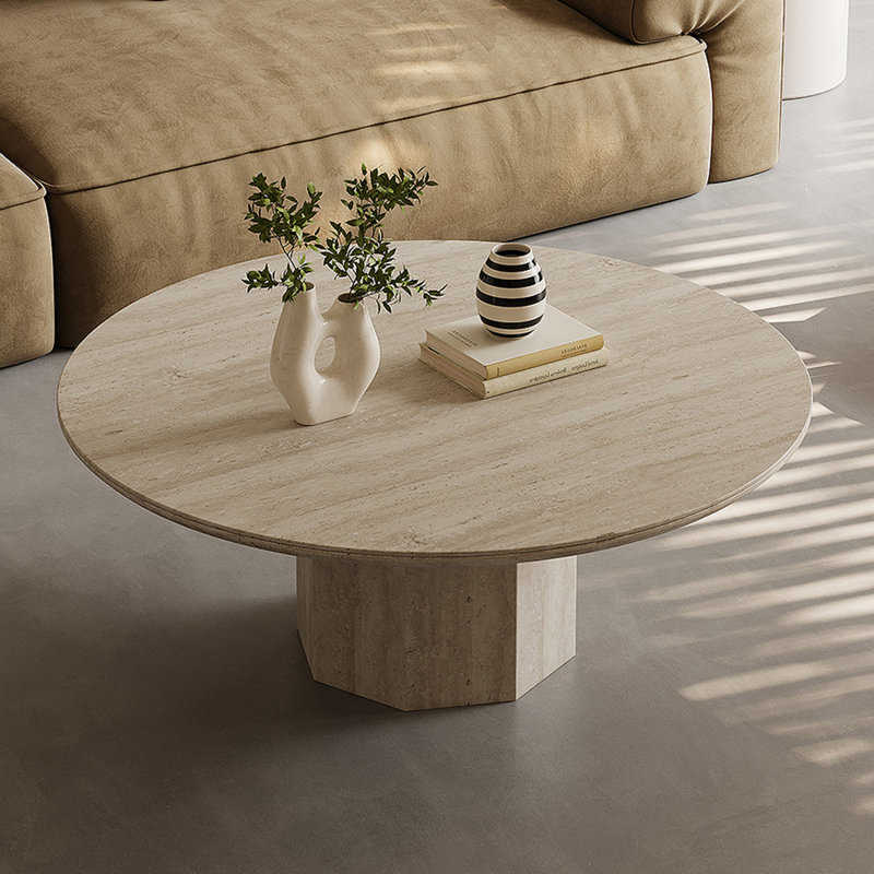 Table basse Wabi-sabi, H 13,77 po x L 31,49 po x l 31,49 po