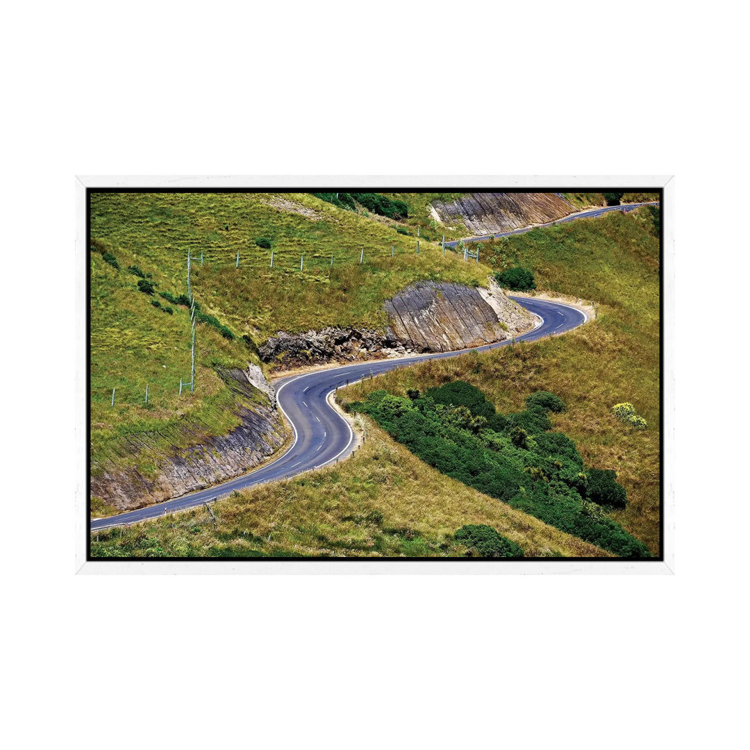 New Zealand Curved Road von Susan Vizvary - Galerie-verpackte Leinwand Giclée