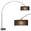 Lampe sur pied arquée noire 78 po avec abat-jour KD - Éclairage élégant et contemporain pour toute pièce-107080888-107080891