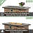 Outdoor Rectangular Concrete Propane Fire Pit Table With Hidden Fuel Tank