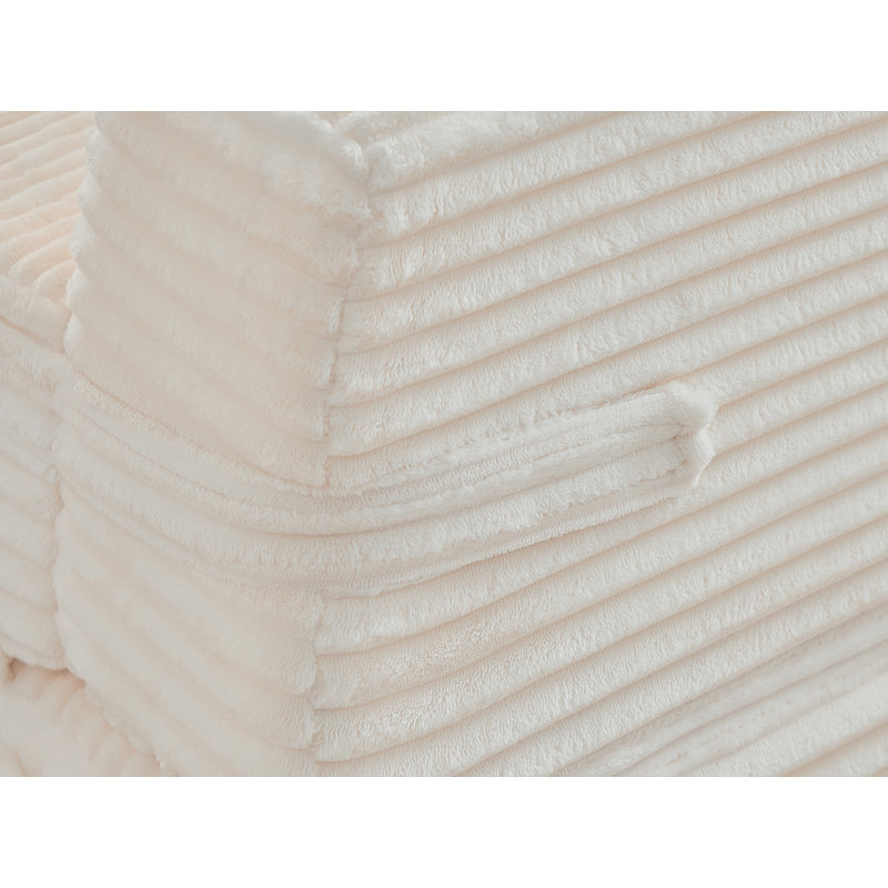 Chaise longue surdimensionnée rembourrée, aucun assemblage requis, Beige