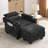 Multifunctional Black Recliner With Adjustable Backrest And Storage