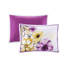 Édredon bleu doux, double / grand, feuilles asymétriques à motif floral