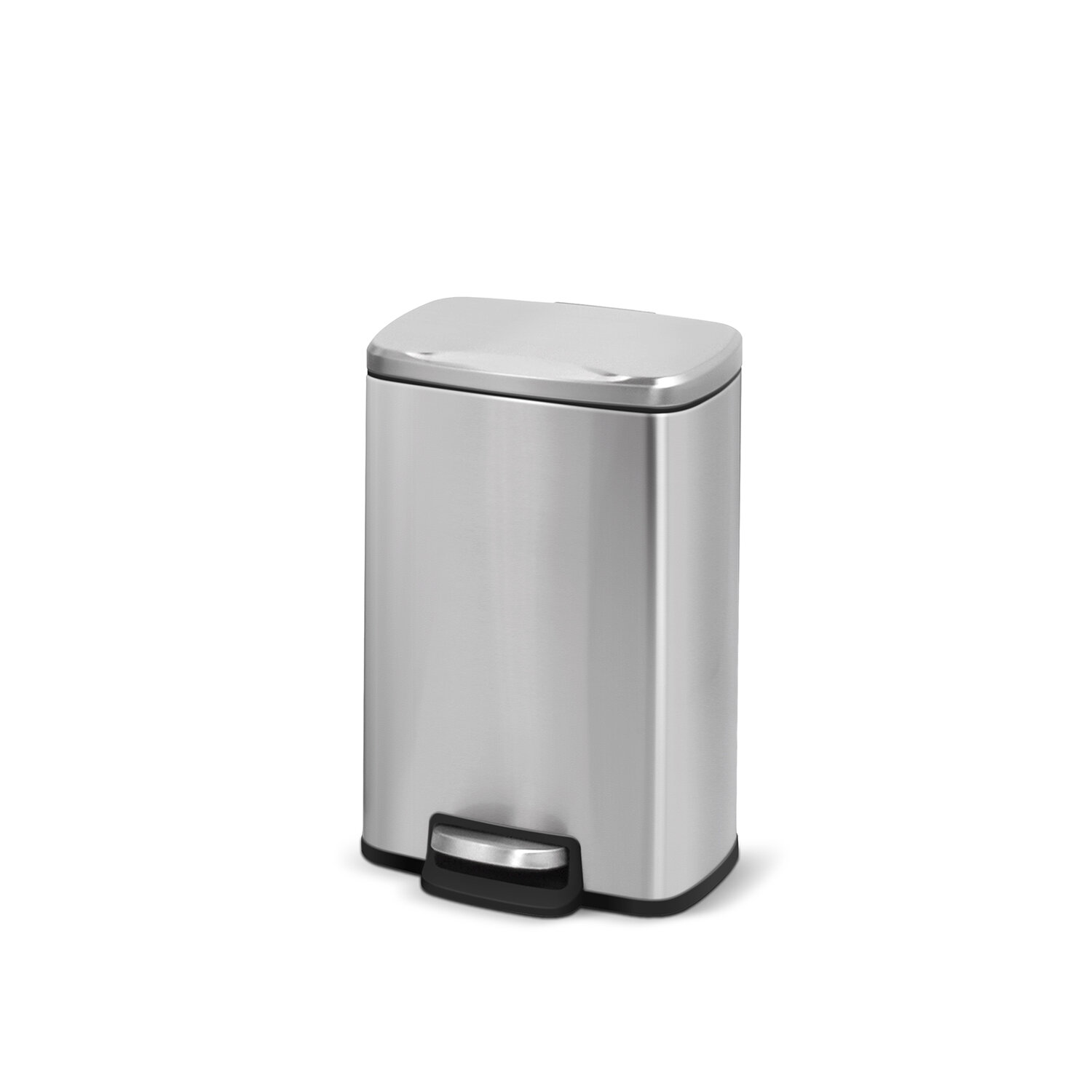 Trash Can Simple Stainless Steel Trash Can with Lid Foot-Operated Covered  Closable Household Trash Bin Creative Large Capacity Pedal Garbage Can  Trash