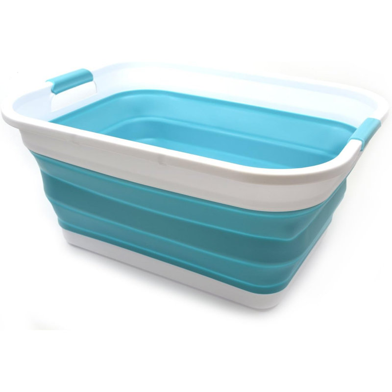TPE & PP Laundry Cart, Blue/White