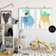 Éléphant et alligator avec guitare acoustique, ensemble de 2 impressions giclées encadrées, design par Carla Daly-114317383-114317384