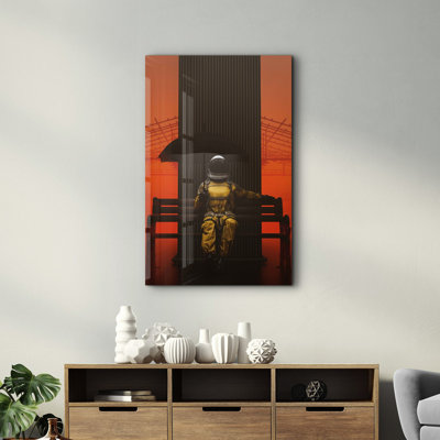 Peinture murale élégante en verre trempé 18,1 po x 28,3 po | 100% verre trempé, épaisseur: 0,16 pouce | Imprimé UV pour des couleurs éclatantes et une durabilité | Parfait pour la décoration intérieure et l'esthétique moderne