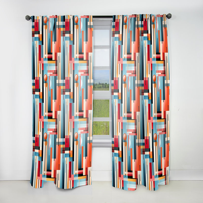 Motif rayé Urban Chic - Rideau à rayures - Rideau à rayures obscurcissant - 1 panneau, L 52 po x L 84 po